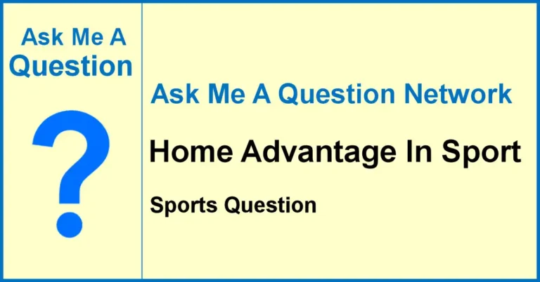 Ask Me A Question Network banner asking if home advantage in sport is real
